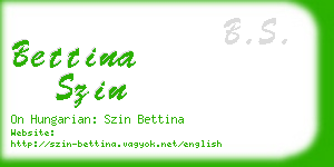 bettina szin business card